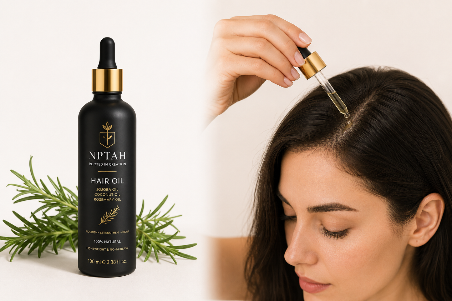 NPTAH Botanical Hair Oil | Rosemary, Jojoba & Coconut Blend